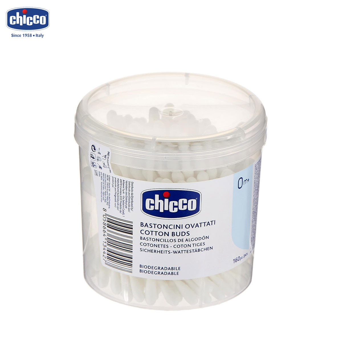 Tăm bông đầu tròn cho trẻ sơ sinh Chicco 0M+