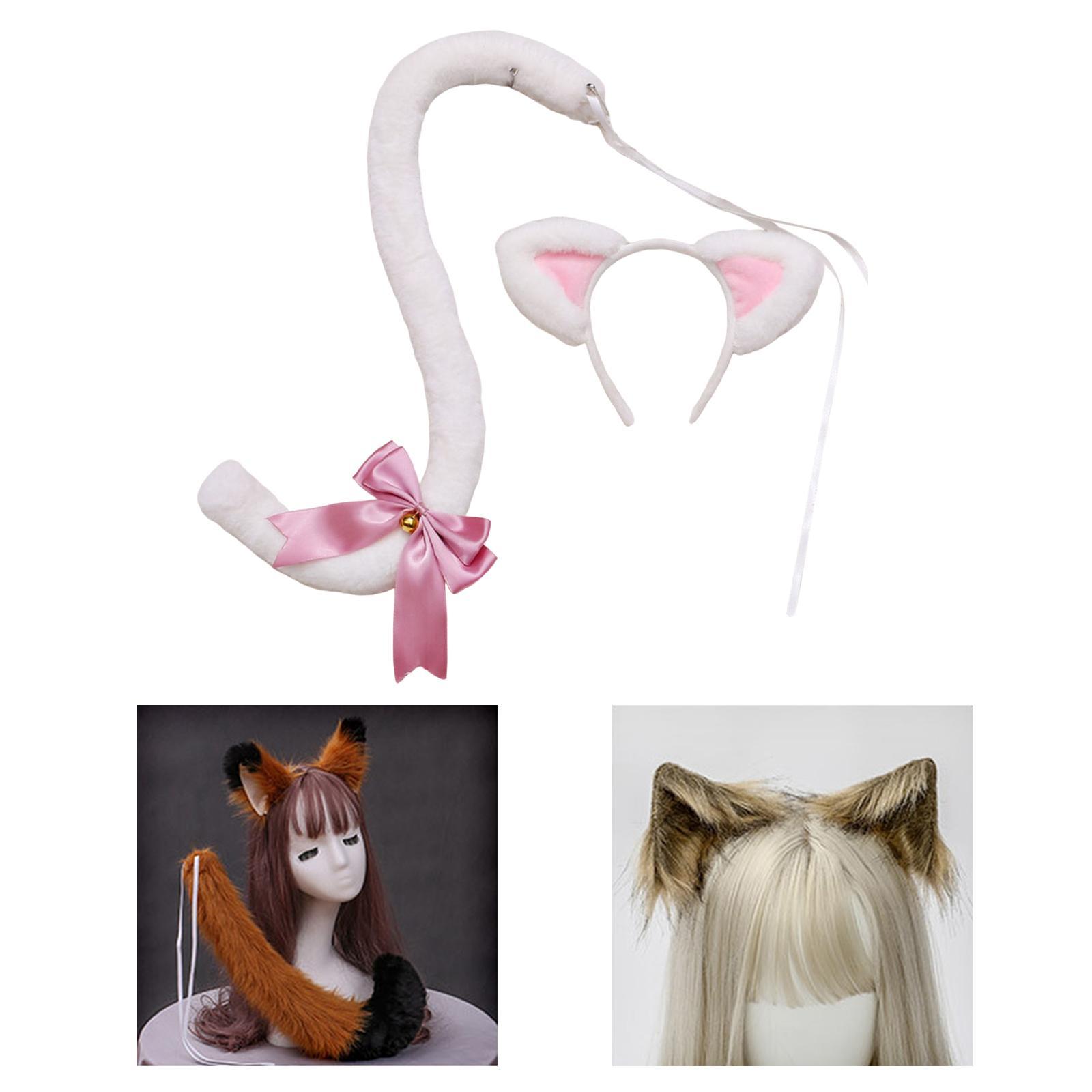 Cat Ears and Tail Set Fancy Dress Costume Gift Dressing up Party