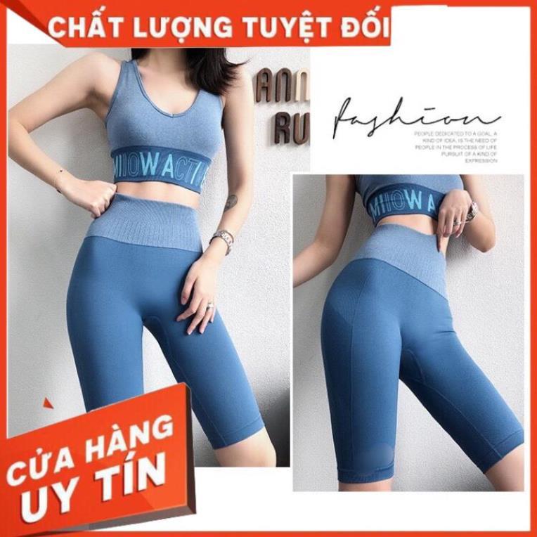 Quần tập ngố cao cấp Gym nữ cạp lưng cao, co giãn 4 chiều,dùng tập Yoga, Gym, Zumba, Aerobic Just KK