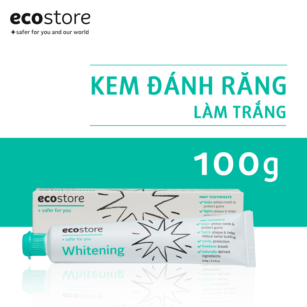 Kem đánh răng làm trắng gốc thực vật Ecostore 100g