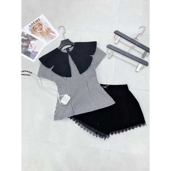 ÁO PEPLUM CỔ XẺ