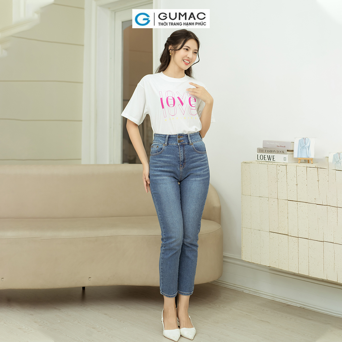 Quần Jeans slim GUMAC QJD08041