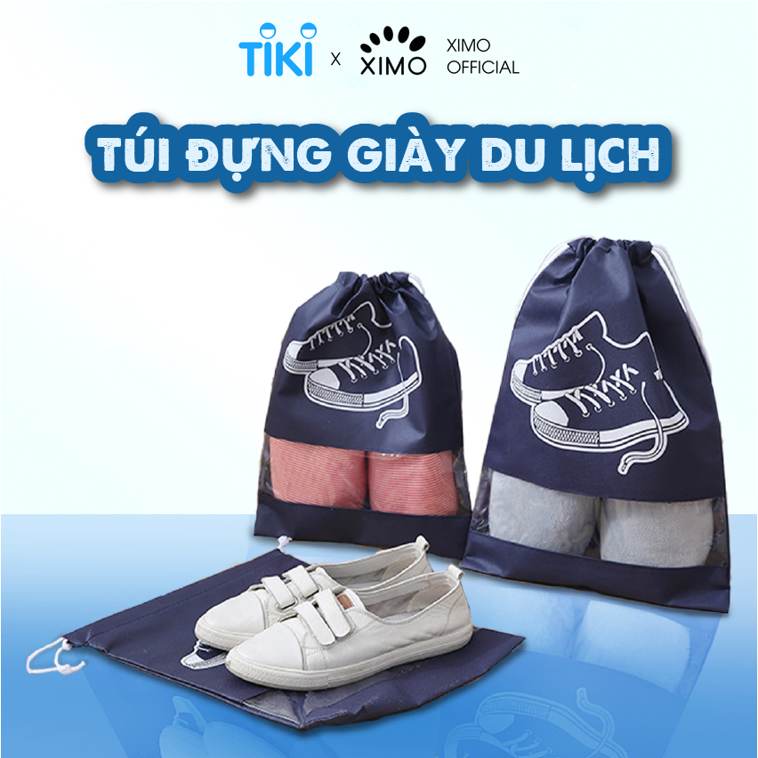 Túi Đựng Giày Hoạ Tiết Chống Bẩn Đi Du Lịch Tiện Lợi XIMO Bảo Vệ Giày (TDG01)