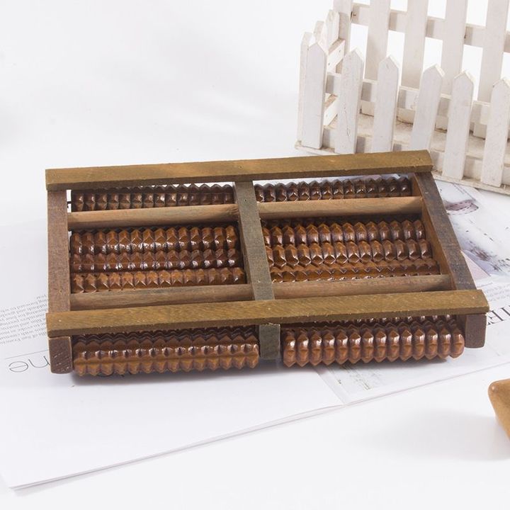 Dụng Cụ Massage Bàn Chân 8 Bàn Bằng Gỗ Cao Cấp Loại Lớn