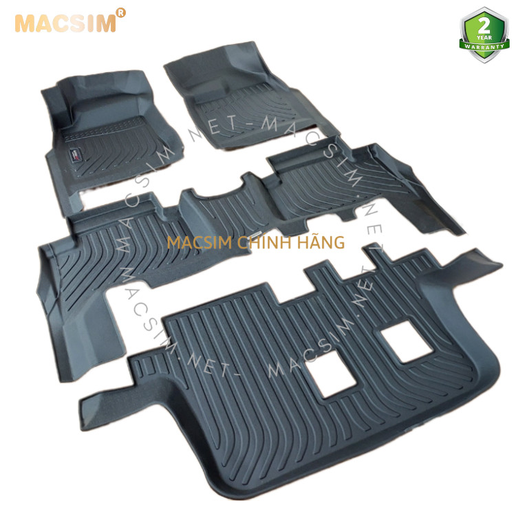 Thảm lót sàn xe ô tô Isuzu MUX 2015- 2020 Nhãn hiệu Macsim chất liệu nhựa TPE màu đen loại thông thường