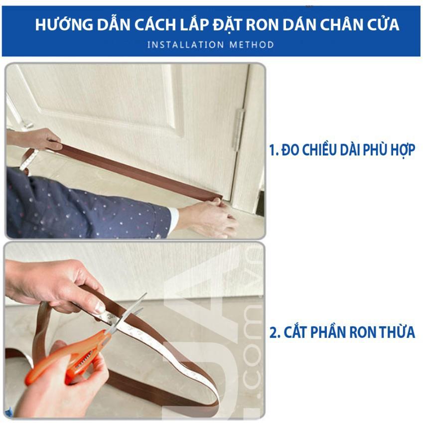 Gioăng tốt 2 Mét Ron Chân Cửa Cao Su LOẠI CẢI TIẾN Dán Chống Bụi Côn Trùng 25 35 45mm