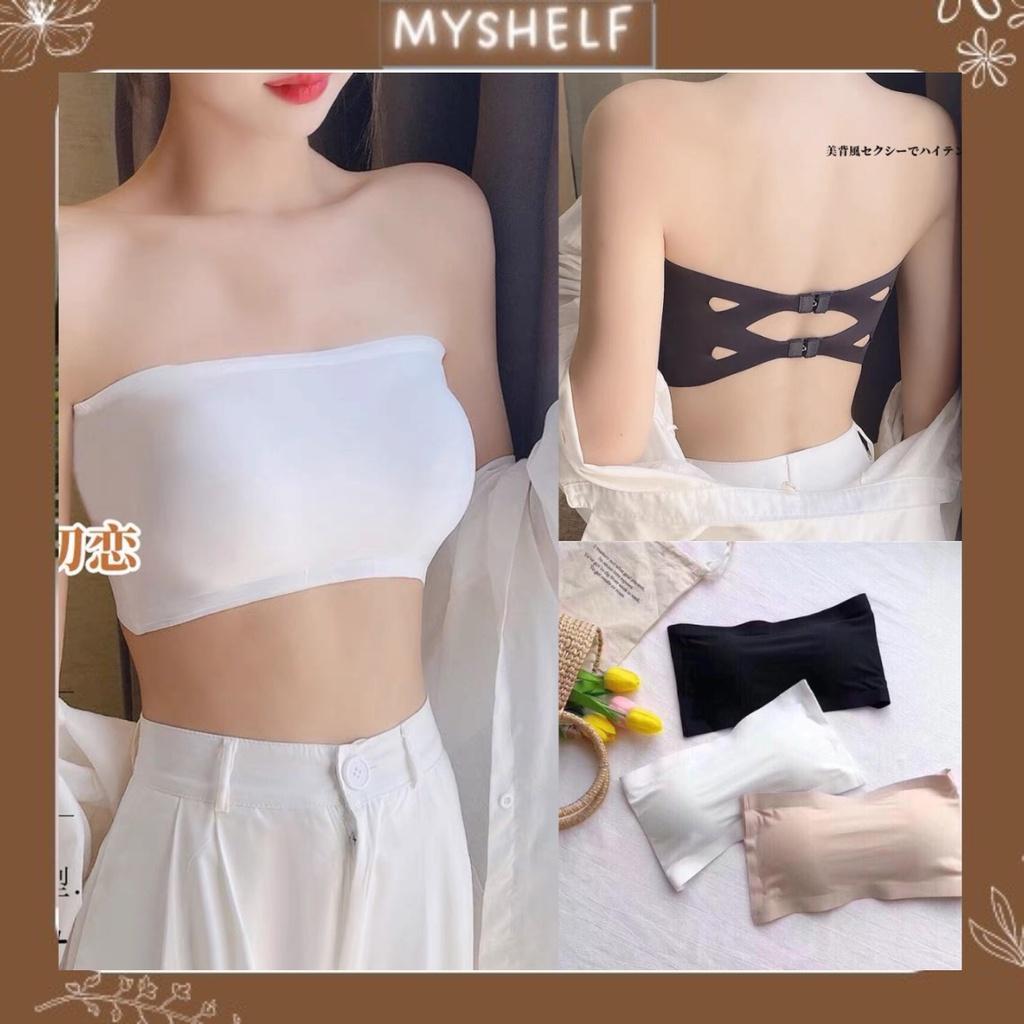 M62. Áo bra không dây áo ngực không gọng mút mỏng dáng quây ngang cài sau siêu hot