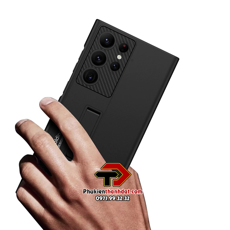 Ốp lưng dành cho SamSung Galaxy S23 Ultra chính hãng LIKGUS có chân chống, chống bám vân tay - Hàng chính hãng