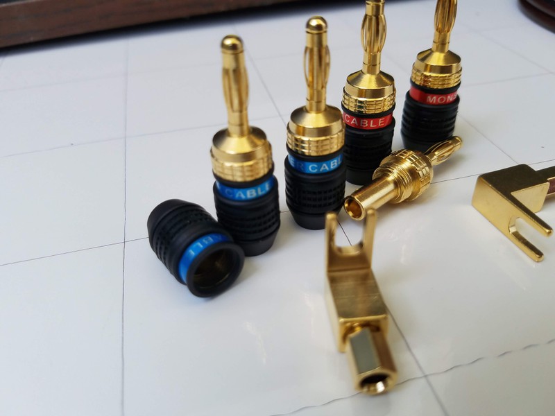 Combo 4 rắc bắp chuối Monster Cable chất lượng dành cho dân đam mê âm thanh, jack loa cao cấp, hàng chính hãng