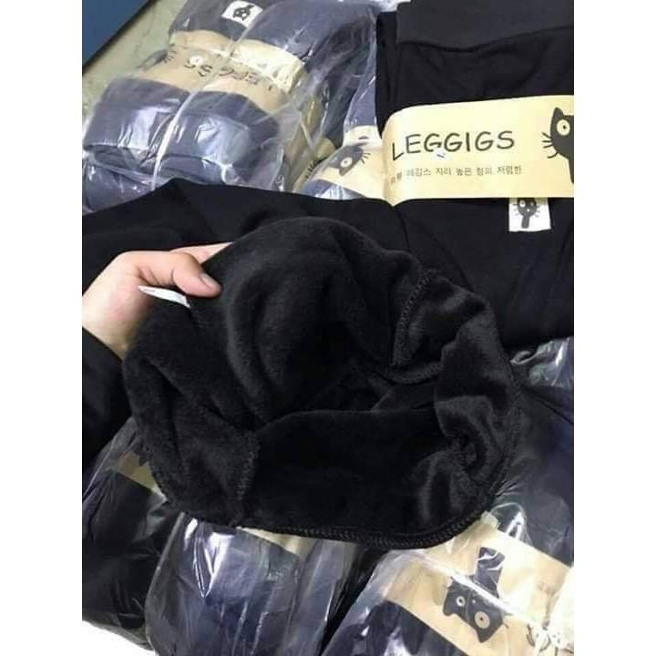 Quần legging lót lông, quần lót lông hình mèo siêu cute, quần giữ nhiệt giữ ấm mùa đông