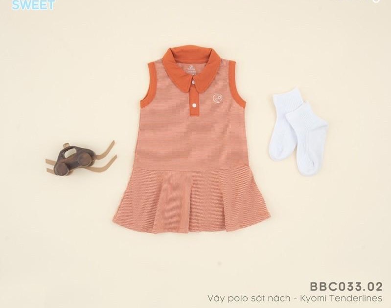 Váy polo Kyomi cho bé gái từ 3 tháng đến 18 tháng BBC033.02
