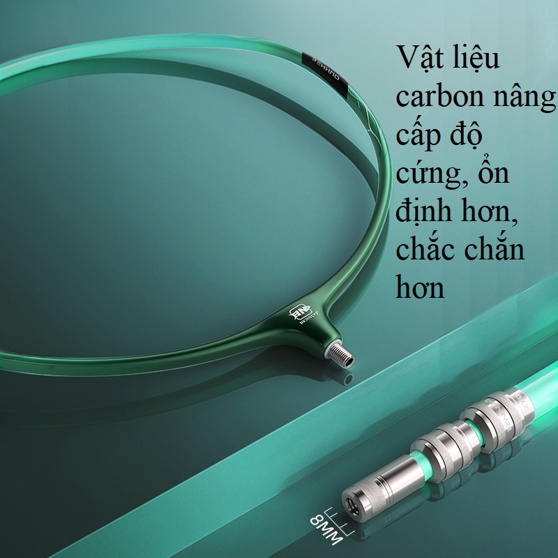 Vợt Cá Câu Đài Săn Hàng TIFFANY Vợt Cá Carbon Cao Cấp chuyên dụng câu cá KK34