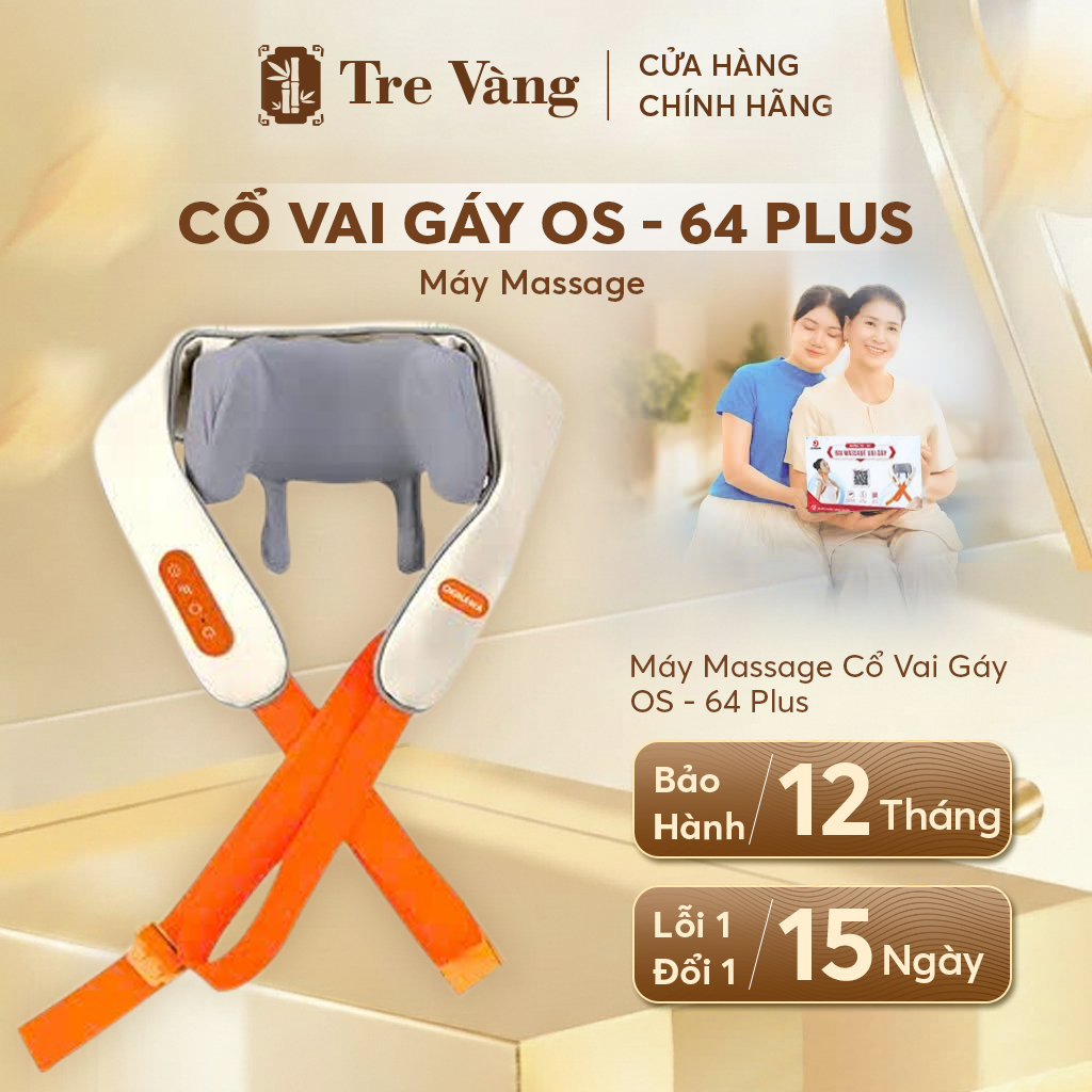 [Set Quà Tết] Máy Massage Cổ Vai Gáy Sức Khoẻ Vàng OS-64