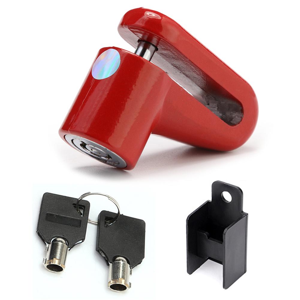Black Red chống trộm dây thép Khóa đĩa Phanh Bánh xe Locker cho Xiaomi Mijia M365 Phụ kiện khóa xe tay ga điện Color: Scooter lock 03