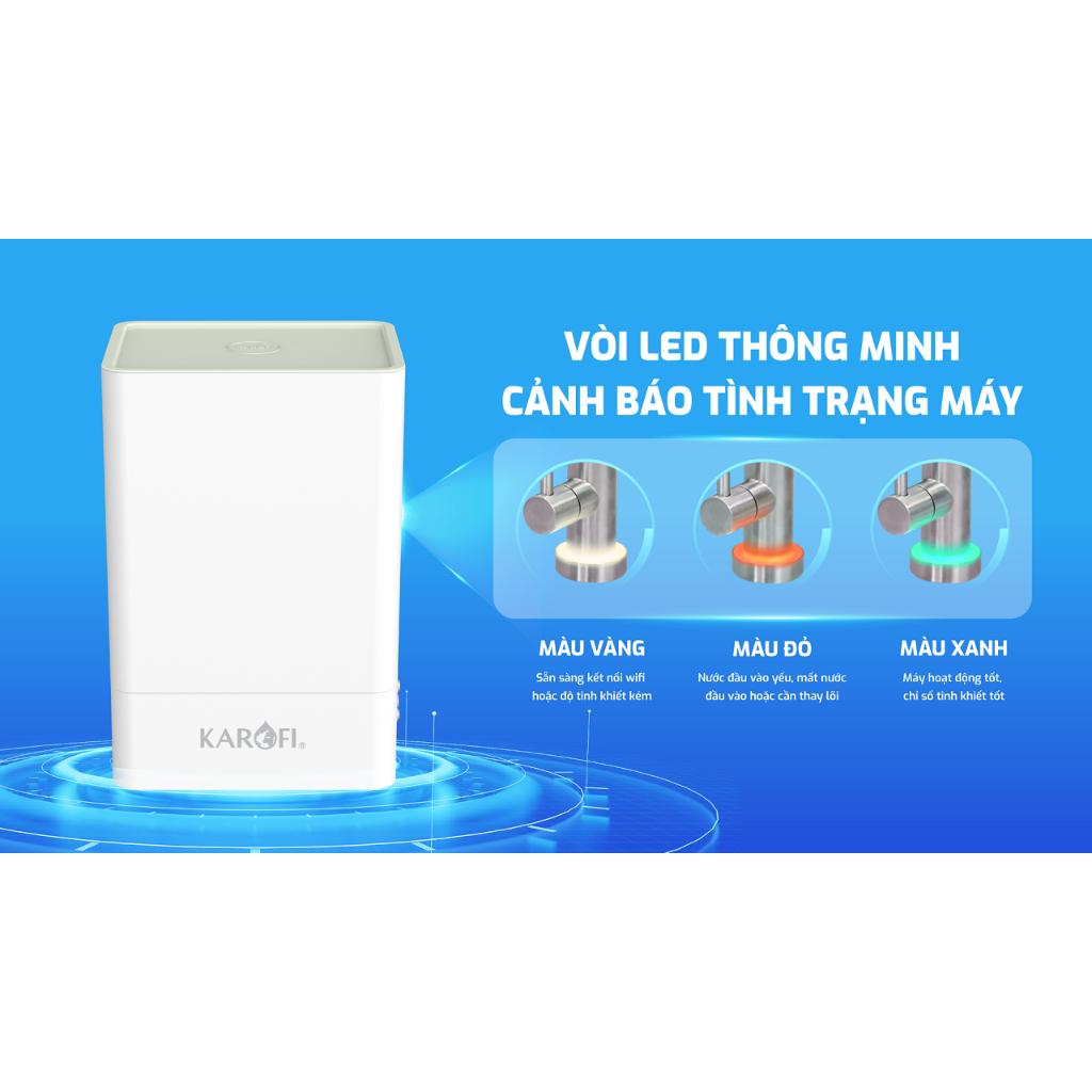 [TẶNG BỘ LÕI] Máy lọc nước để gầm 10 lõi KAROFI KAQ-U98 - Lõi Smax, Đèn Led theo dõi - Miễn phí giao lắp toàn quốc - Hàng Chính Hãng