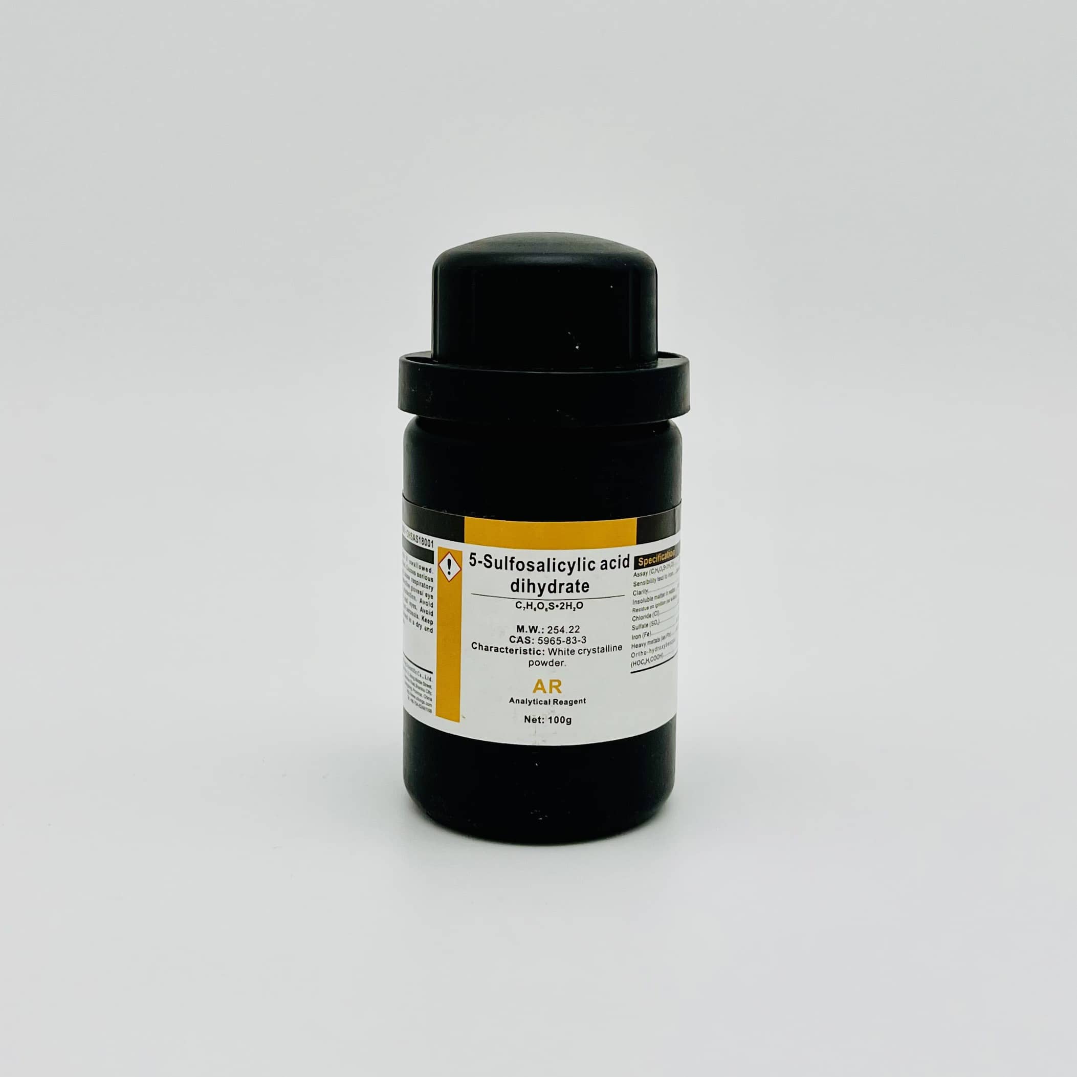 Hóa chất 5-Sulfosalicylic Acid dihydrate (Chai 100G, AR, Xilong, Cas 5965-83-3