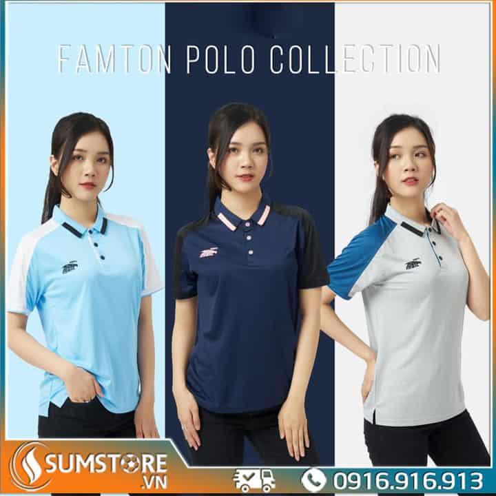 Riki – Áo Thun Polo Thể Thao Nam Nữ Cao Cấp – Famton Xanh Ya