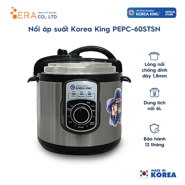 Nồi áp suất điện Korea King PEPC-60STSN ( Hàng chính hãng )