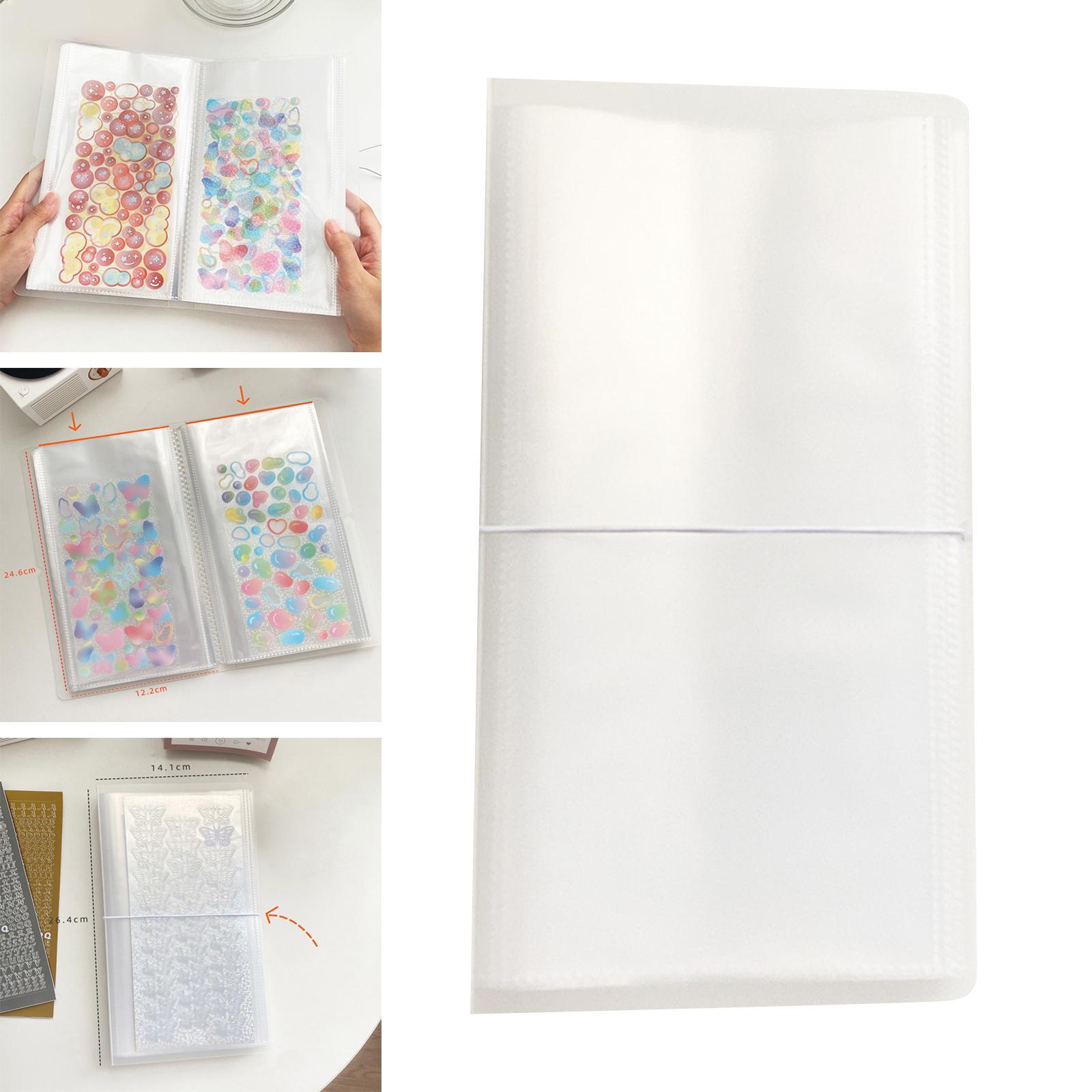 Portable Sticker Storage Book Holder Photo Album Pocket 26.4x14.1cm