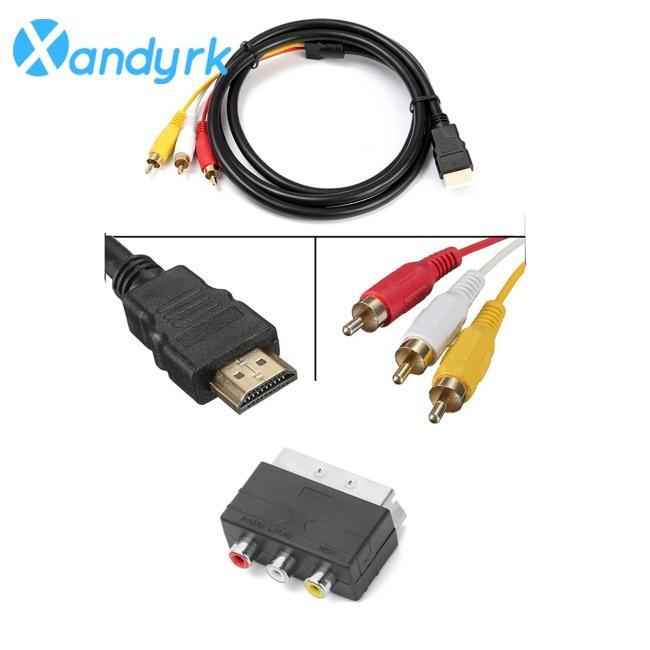 Cáp Chuyển Đổi XA- 5v Hd Video Hdmi Sang 3rca Av Scart Cho Hệ Thống Rạp Chiếu Phim Tại Nhà