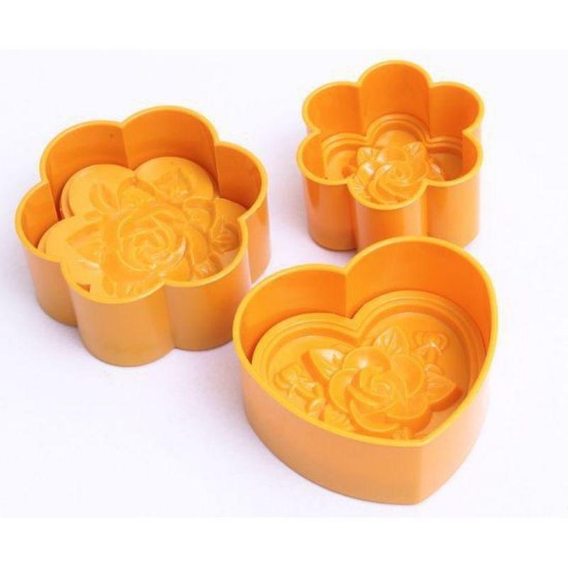 Khuôn xôi, khuôn bánh hình hoa hồng, trái tim hàng dày
