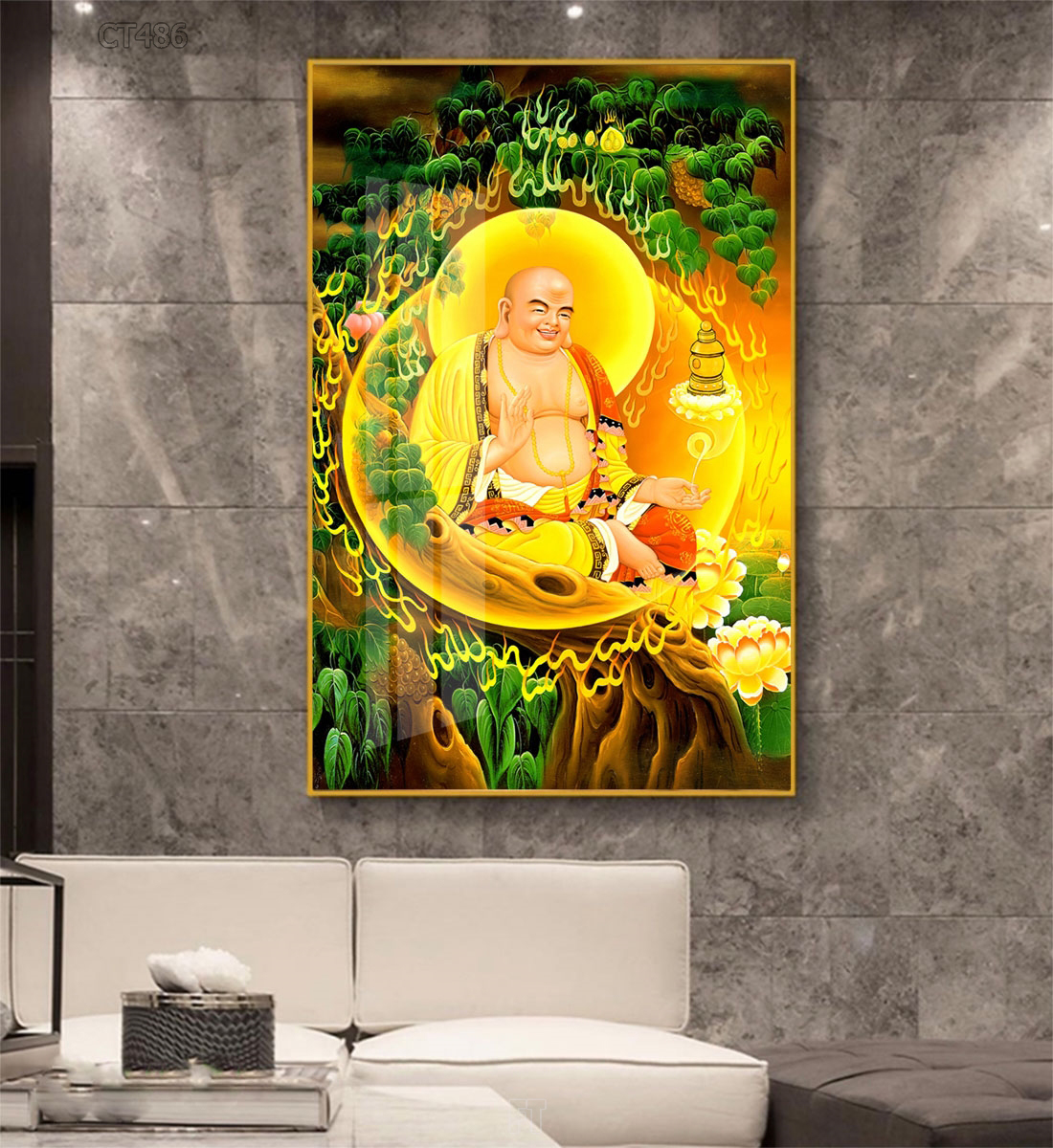 Tranh Canvas Đức Phật Từ Bi - Tranh Đơn Phật Giáo Cao Cấp