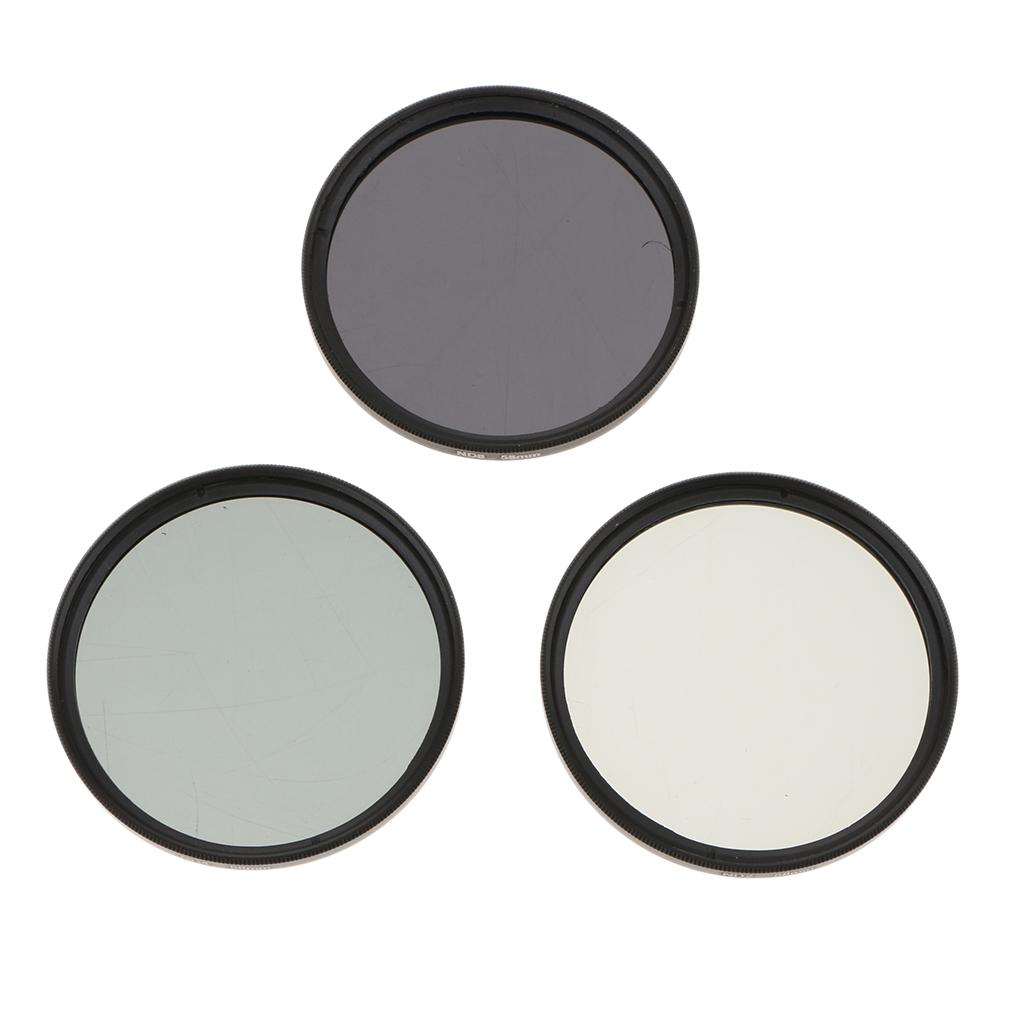 3-Piece Multi-Coated Glass Filter Kit  for 58mm DSLR Lens