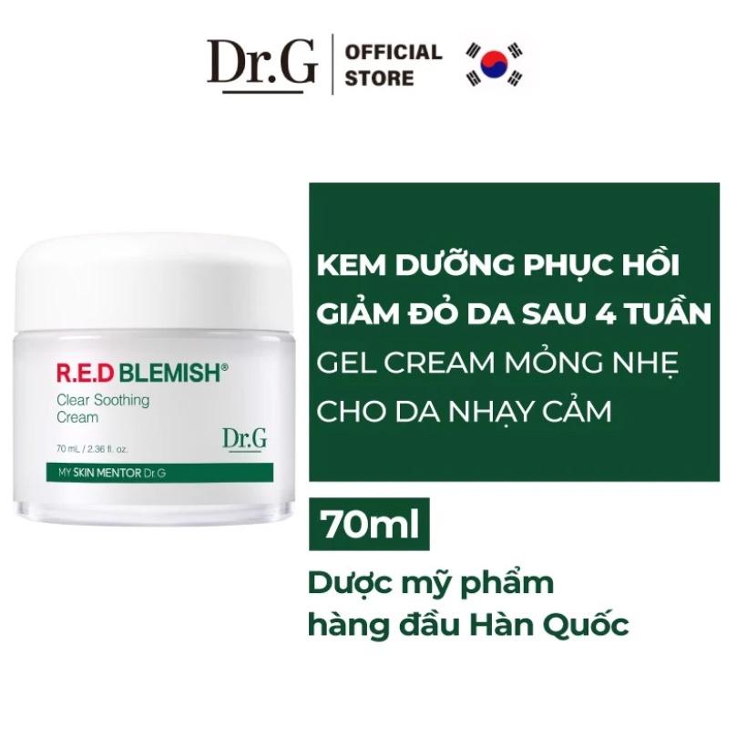 Kem dưỡng ẩm và phục hồi sâu cho da Dr.G R.E.D Blemish Clear Soothing Cream Hàn Quốc 70ml