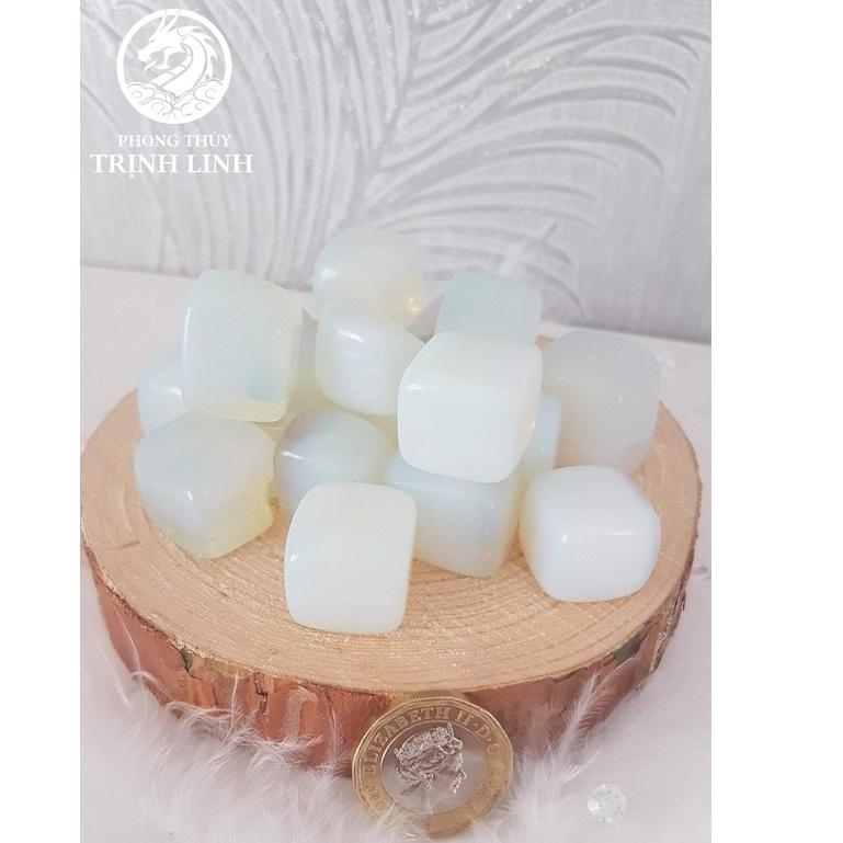 VIÊN ĐÁ VUÔNG OPAL DÙNG TRONG THANH TẨY, THIỀN, YOGA, PHONG THỦY