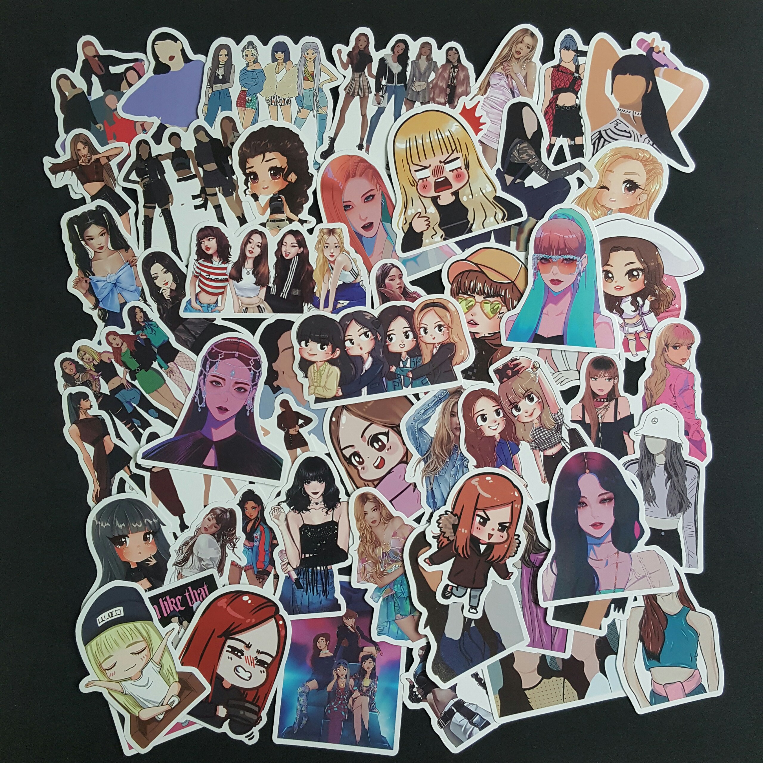 Bộ Sticker dán cao cấp chủ đề BLACKPINK - Dùng dán Xe, dán mũ bảo hiểm, dán Laptop