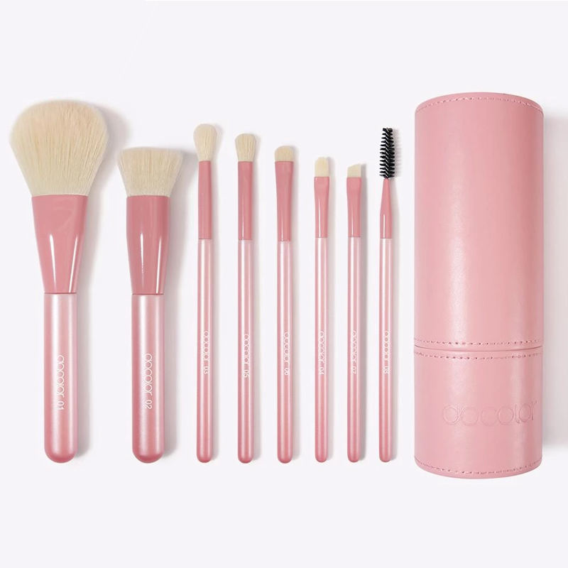 Bộ Cọ Trang Điểm Docolor Cherry Pink 8 Cây