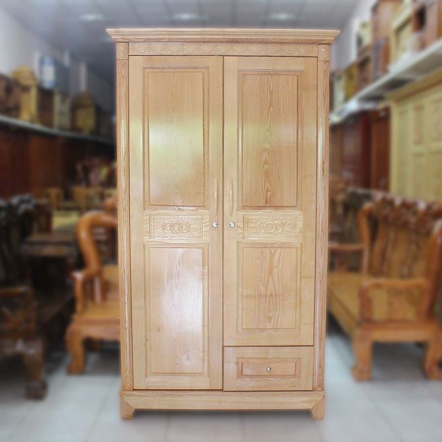 Tủ Áo 2 cánh gỗ Sồi , tủ áo 1m4