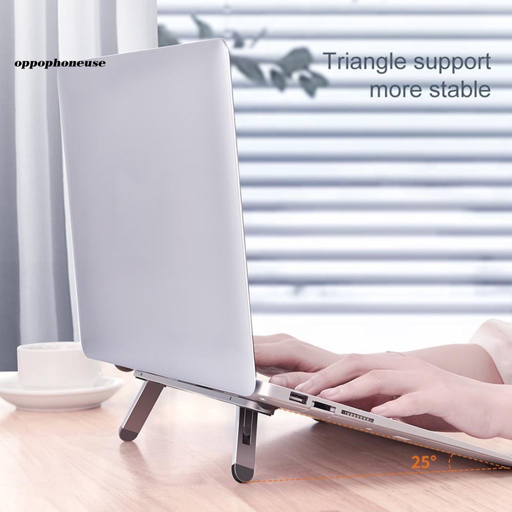 Giá Đỡ Gấp Gọn Dành Cho Macbook/Lap Top, Metal Laptop Stand, Khung Hợp Kim Nhôm CNC, Doron MS102, Có Tùy Chỉnh Góc Nghiêng - Hàng Chính Hãng