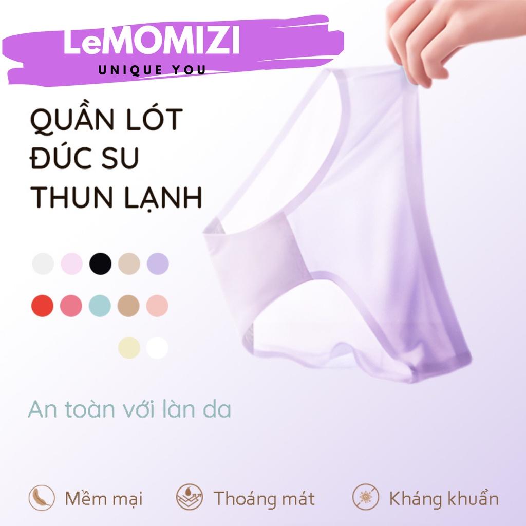 Quần Lót Nữ Đúc Su LeMOMIZI cao cấp thun lạnh không đường may kháng khuẩn M-XXL (35-75kg)