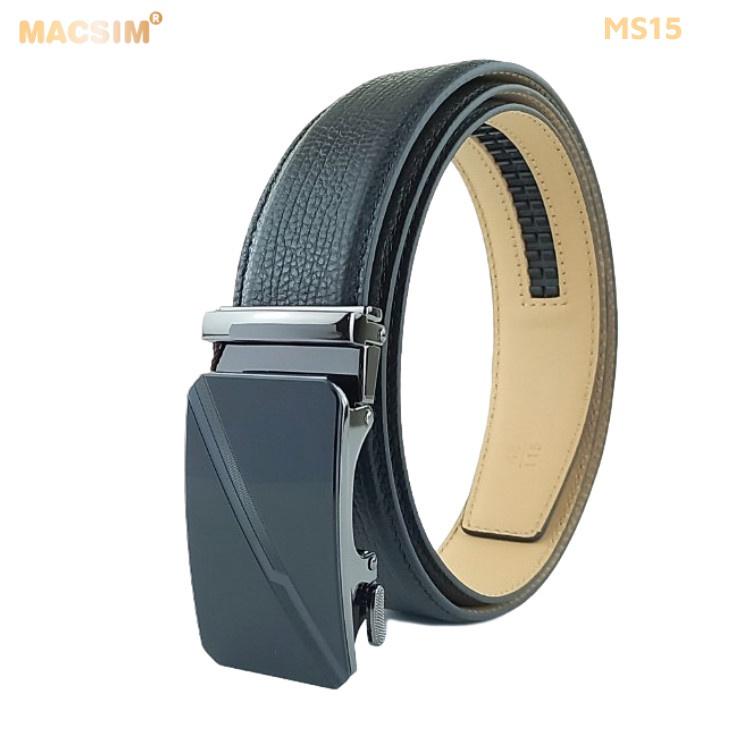 Thắt lưng nam -Dây nịt nam da thật cao cấp nhãn hiệu Macsim MS15