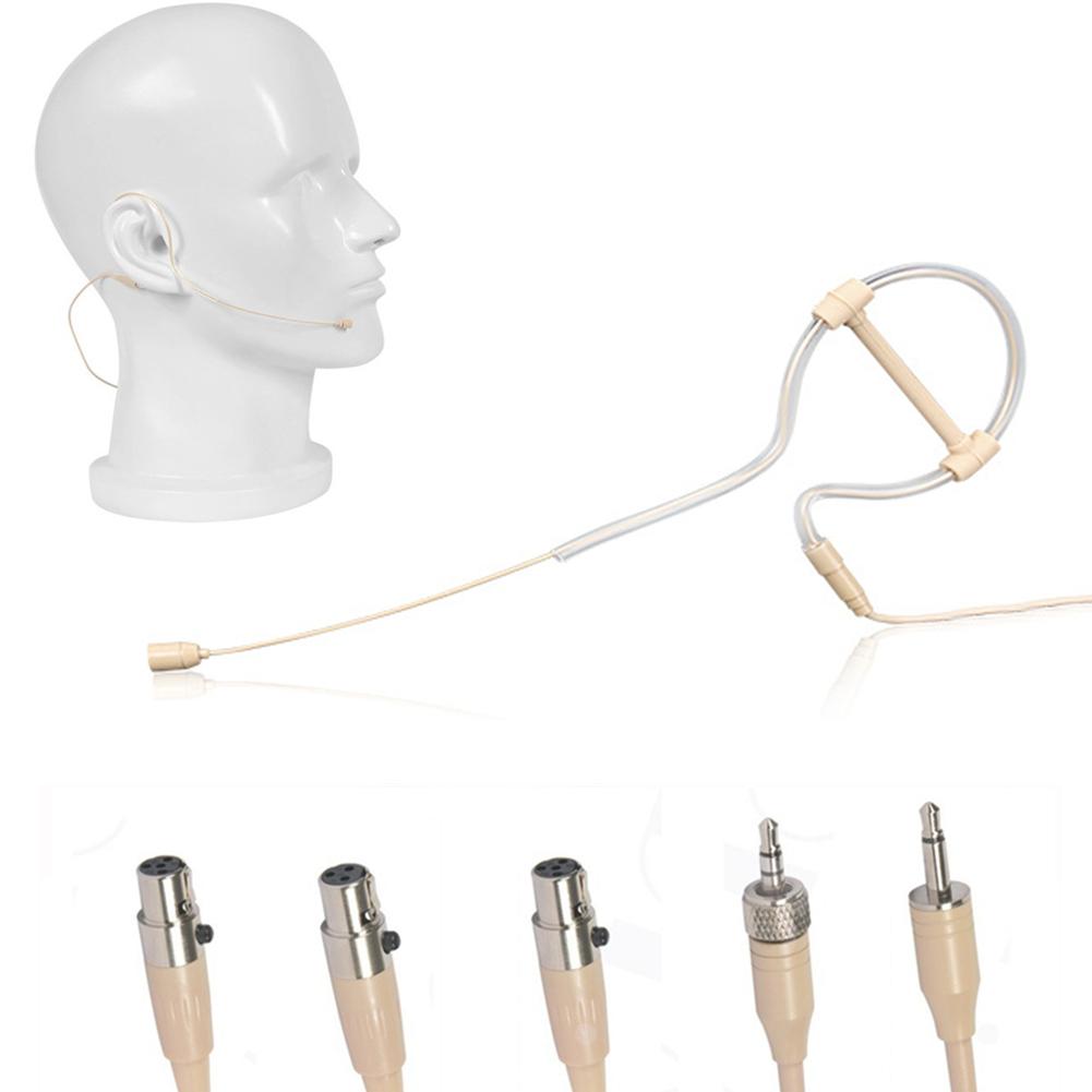 Tai nghe móc tai đơn màu be Mic Micrô đeo đầu Hoạt động rảnh tay Đầu cắm XLR 3,5mm 3 chân 4 chân Có nắp micrô Màu sắc: S Dành cho Shure