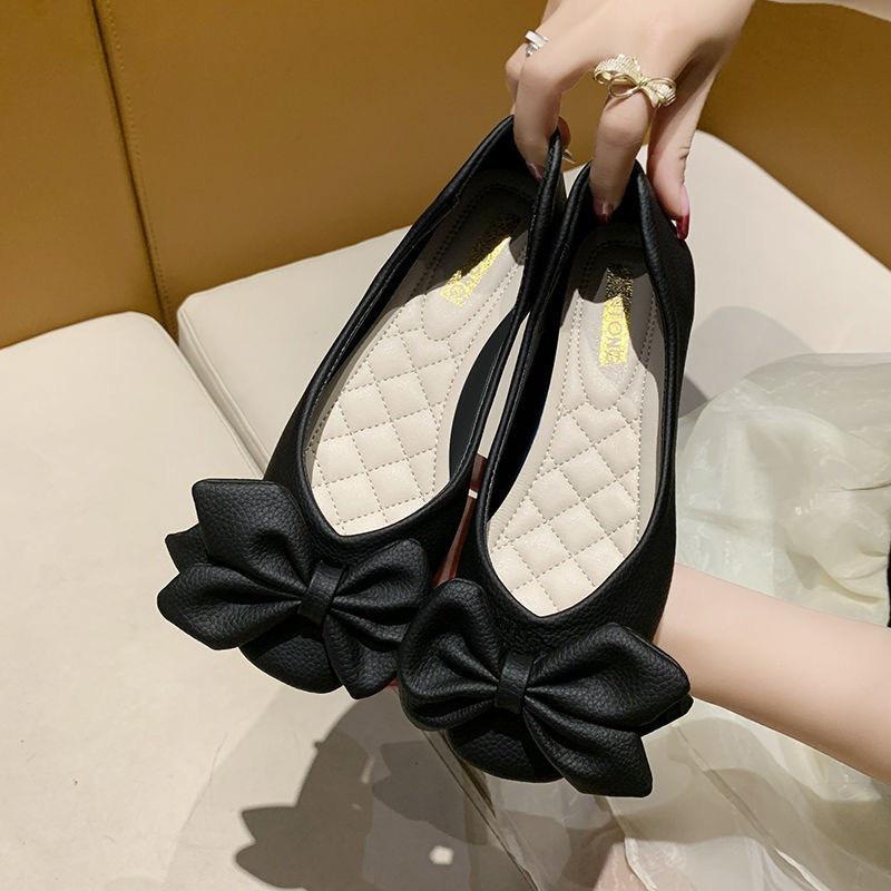 Giầy búp bê nữ nơ đế dẻo êm chân hàng QC (Mã 167