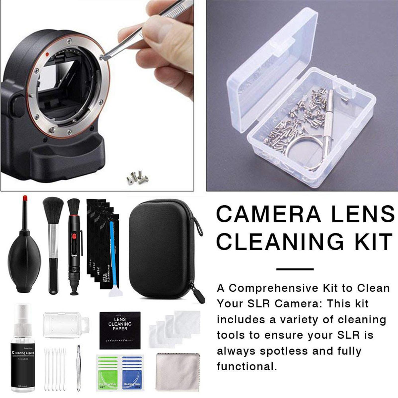 Camera Cleaning Kit for DSLR Cameras + Swabs + Brush + APS-C Cleaning Swabs