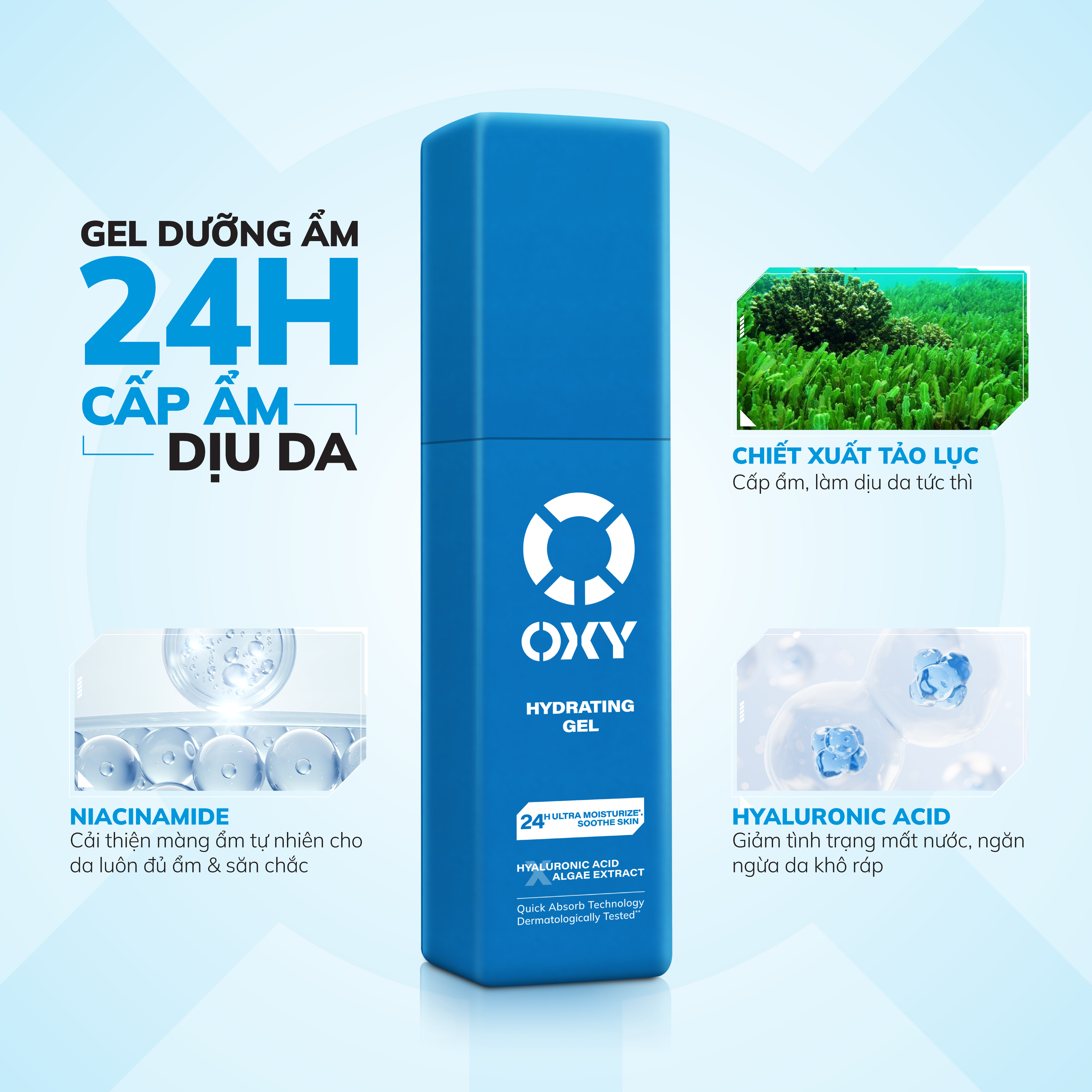 Kem dưỡng ẩm cho nam dạng gel Oxy Hydrating Gel 50g