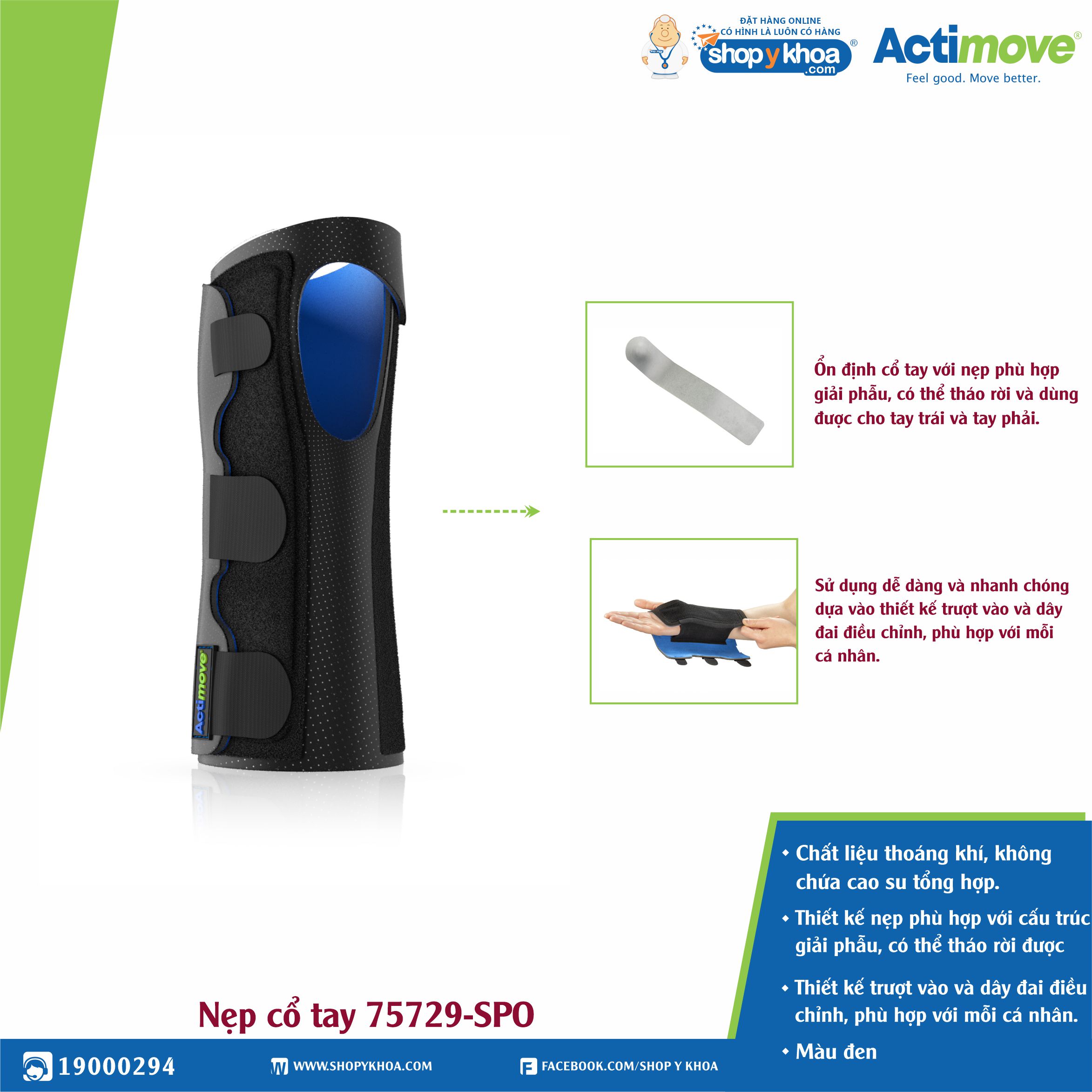 Nẹp cổ tay 75729-SPO Actimove Wrist Stabilizer