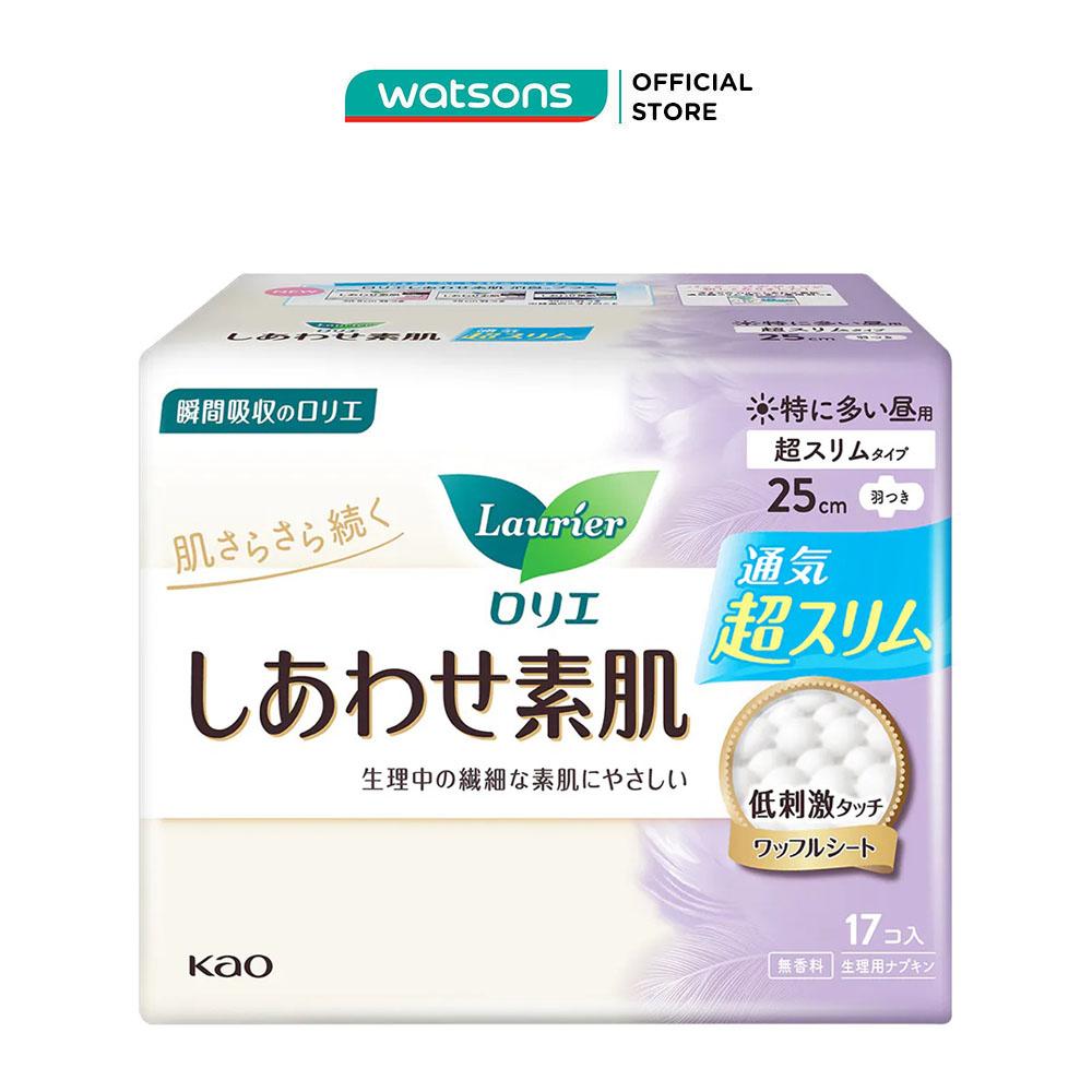 Băng Vệ Sinh Laurier Happy Skin Siêu Mỏng Ban Ngày 25cm 17 Miếng