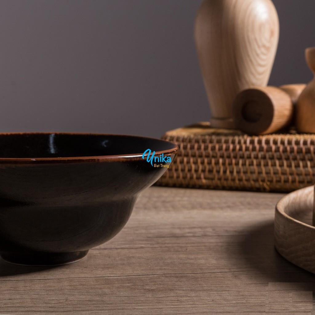 Bát tô loe có eo D16 Men Cánh Gián - Gốm Sứ Cao Cấp Bát Tràng