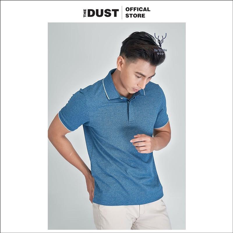 Áo thun polo nam cổ bẻ phối viền STS trơn basic, vải cotton cá sâu, form slim fit, trẻ trung, lịch lãm - THE DUST
