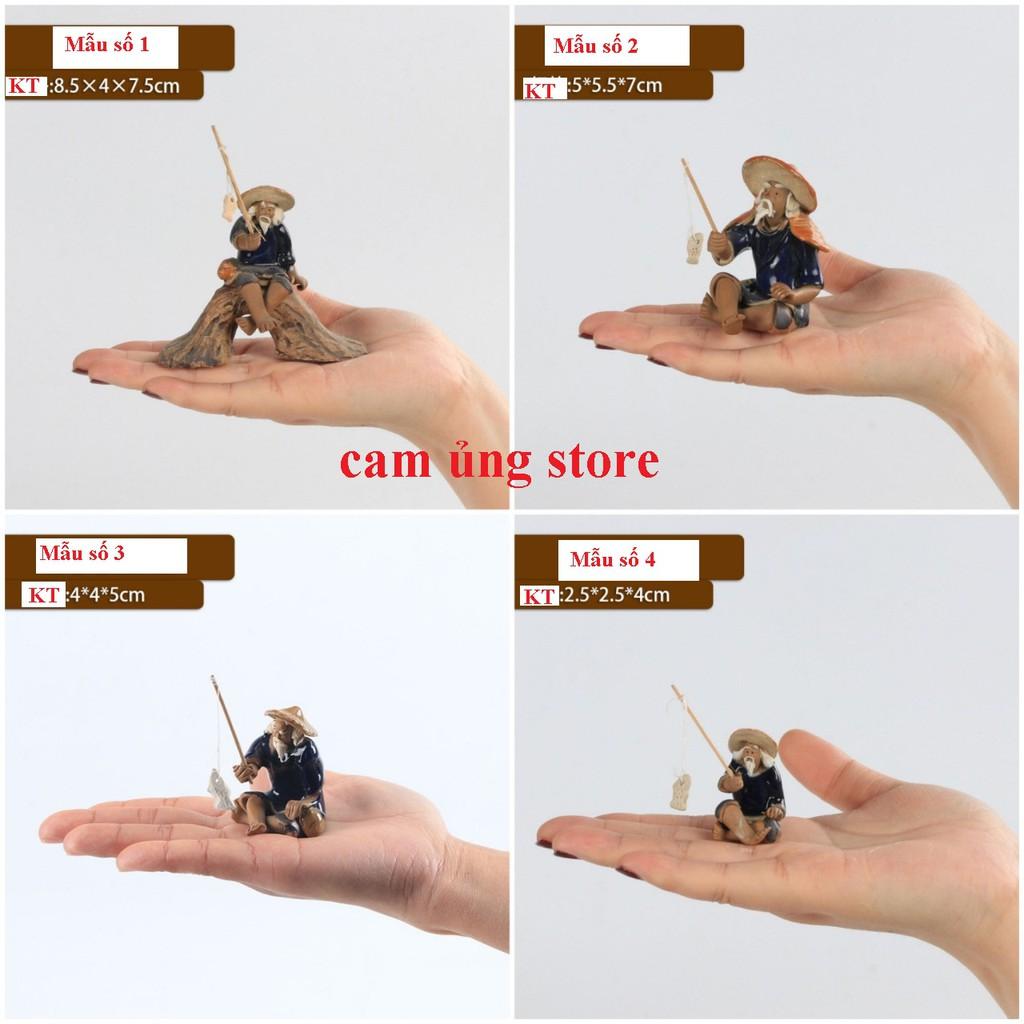 Ông lão câu cá mini trang trí tiểu cảnh, bonsai, bán cạn thủy sinh- tượng ông lão câu cá trang trí thủy sinh tiểu cảnh