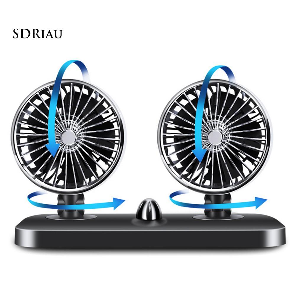 Quạt Làm Mát Hai Đầu 12 / 24v Cho Xe Hơi / Xe Tải