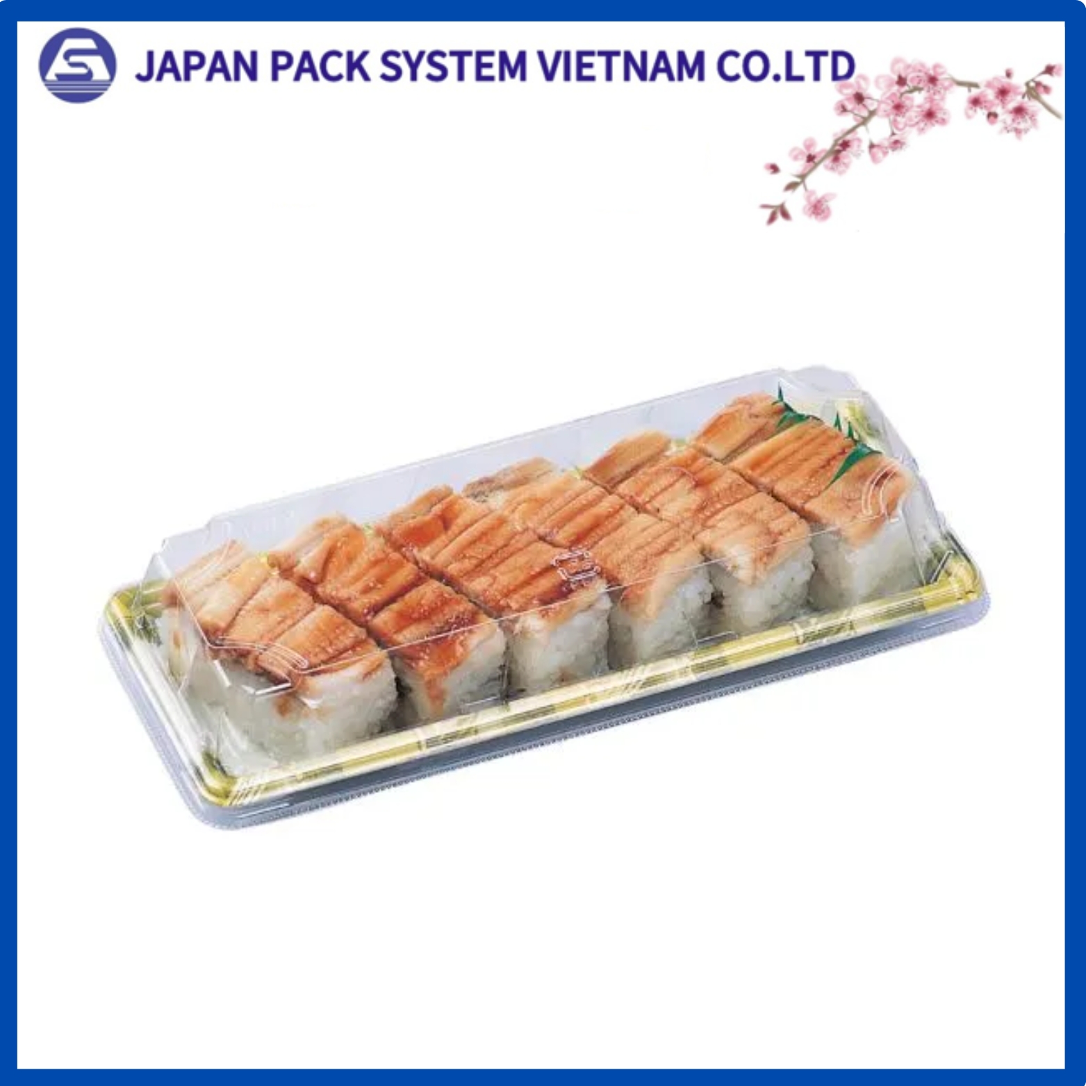 Hộp đựng sushi, hộp đựng thực phẩm - Dày dặn, có nắp đậy - Hộp đóng gói dùng 1 lần-50 cái/set Nhật Bản_JPS
