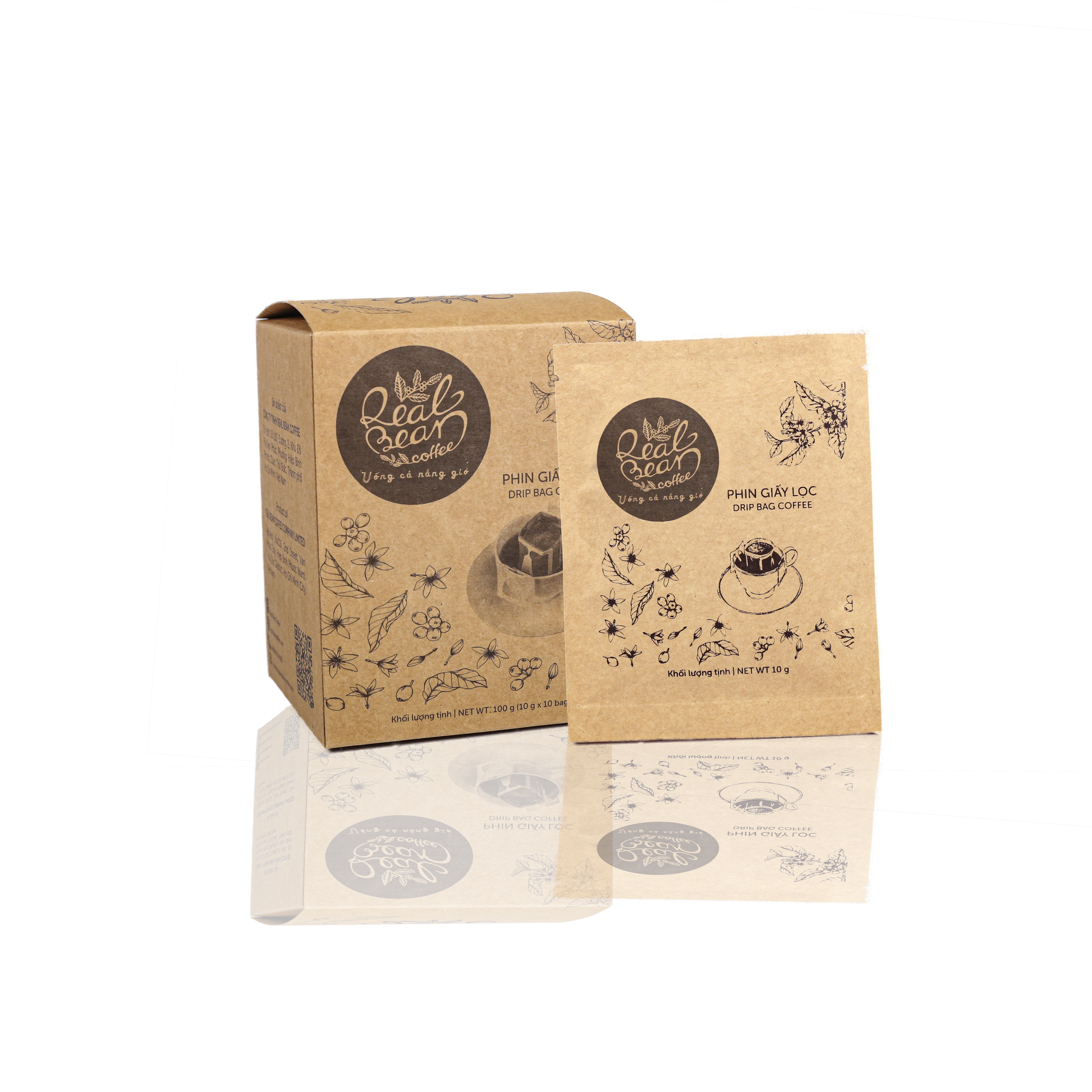 Cà phê phin giấy lọc Culi - Hộp 100g x 10 túi