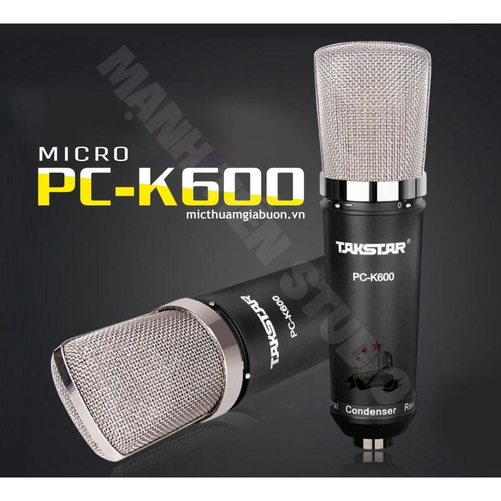 Bộ combo micro Takstar PC K600 + Soundcard ICON UPOD PRO - hát karaoke, thu âm. livestream fb - LOẠI XỊN