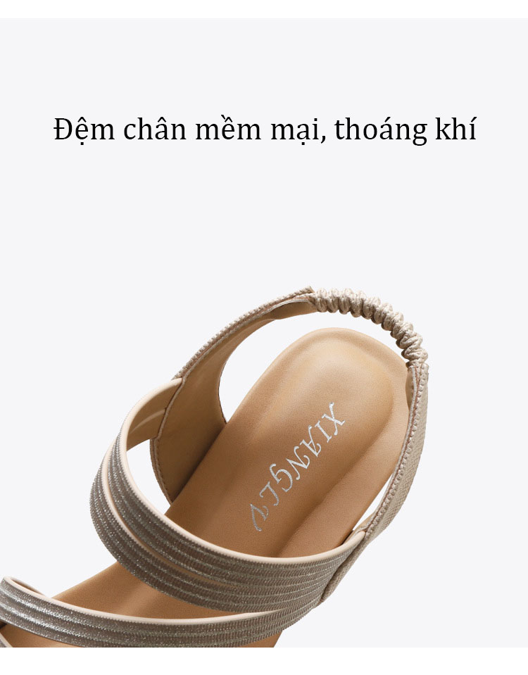 Giày quai ngang nữ giày sandals nữ dép quai hậu nữ cao 5 cm - 1418-438 