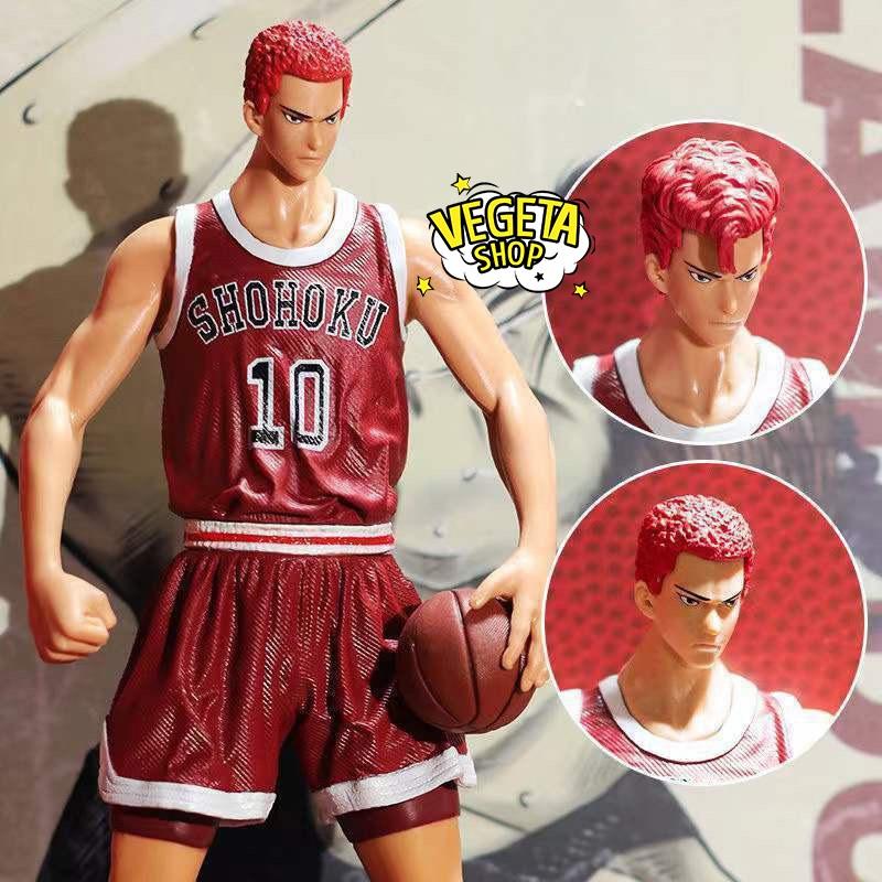 Mô hình Slam Dunk - Mô hình nhân vật Hanamichi Sakuragi có 2 đầu thay thế cực nét đẹp cao to cầm chắc tay - 31cm